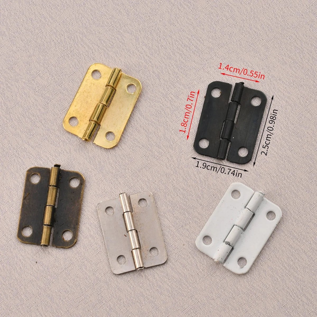 1 Inch 25x19mm Iron Box Hinges 180 Degree Opening Furniture Grade Hinges for Wooden Gift Boxes