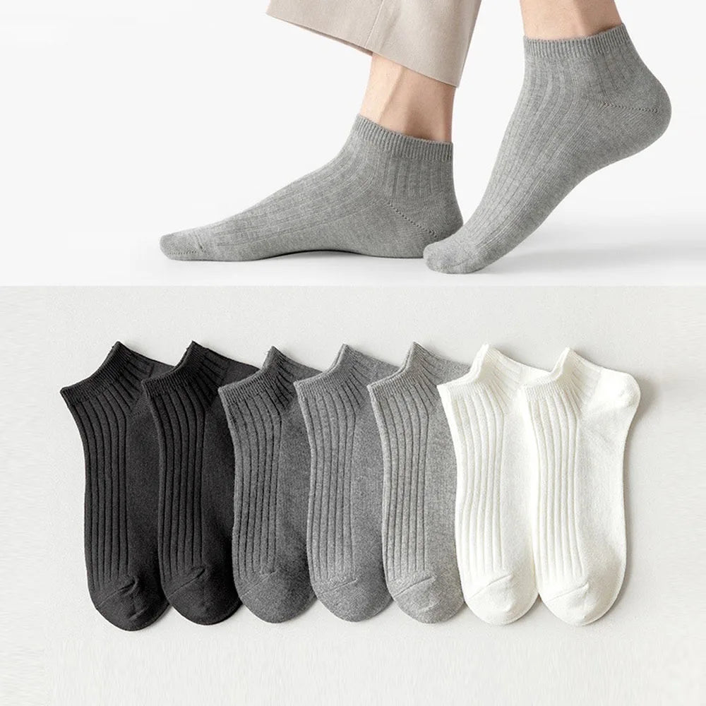 Hot Sale Men's Cotton No Show Ankle Socks Breathable Sweat Absorbing Anti-Sweat for GYM Golf Training Summer Logo on Bottom