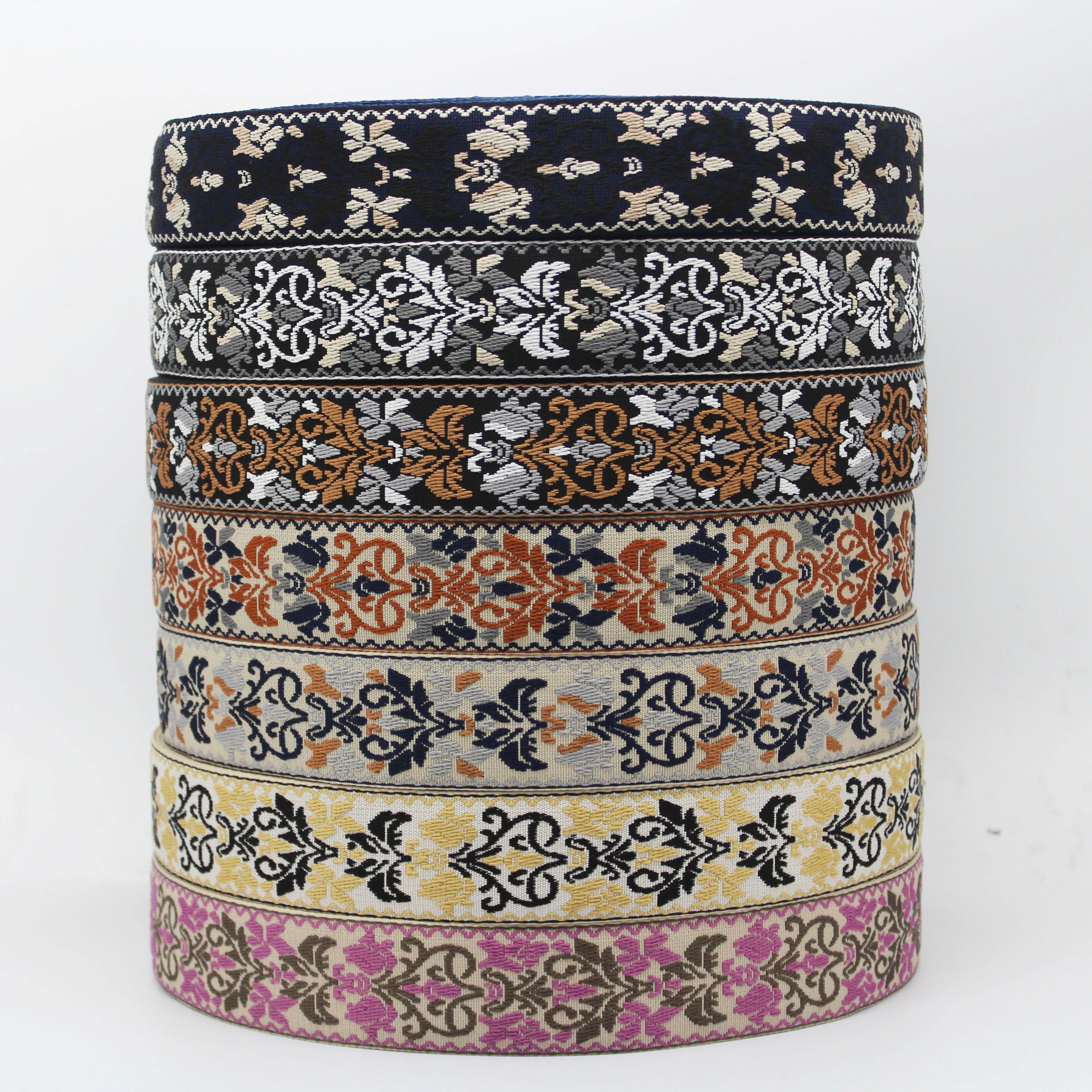 50mm Wide Durable 100% Polyester High Tenacity Jacquard Webbing Strap with Custom Color for Bags & Garments
