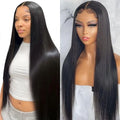13x4 Bone Straight HD for for Human Hair Wigs Pre Plucked Baby Hair Natural Color 150% Density Long Length Lace Wig
