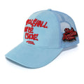 Wholesale Good Quality Light Blue Cotton Suede Cap 3d Embroidery logo Men Women Sports 6 Panel Gorras Mesh Trucker Hats