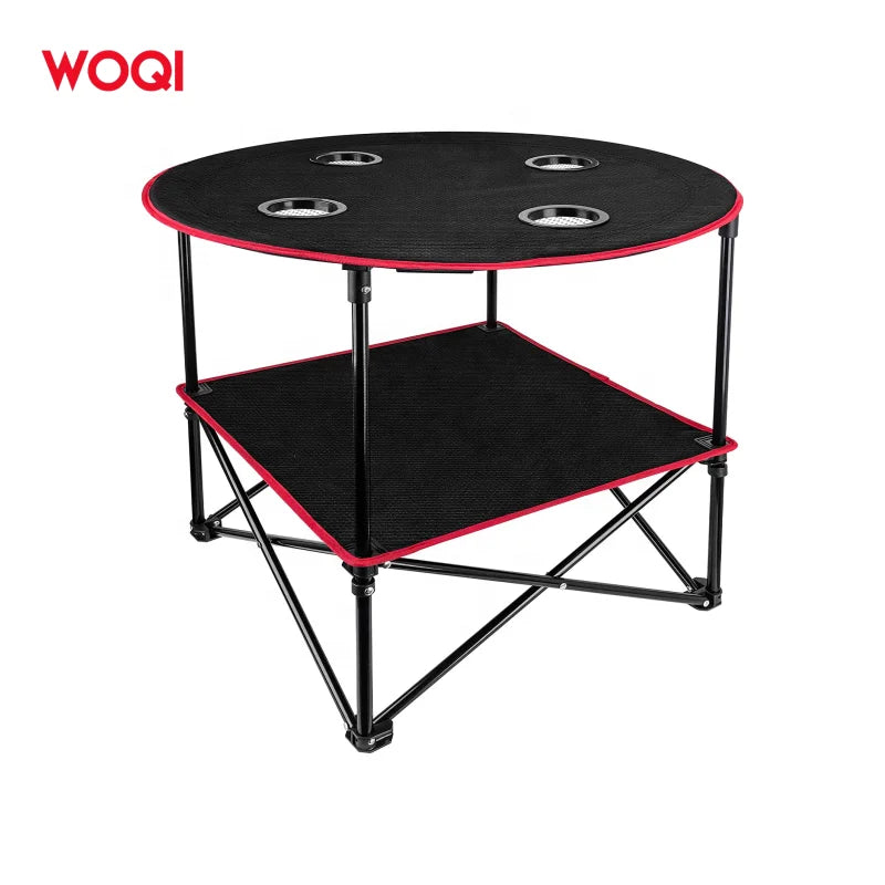 Woqi Factory Wholesale Metal Steel Frame  Outdoor Home Beach Picnic Garden Folding Camping Table