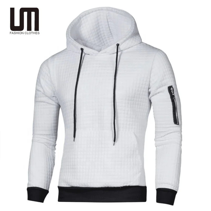 Clearance Sales Customized Hot Products Men Casual Pullover Side Zipper Slim Fit Hoodies Sweatshirts