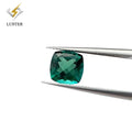 Luster Hydrothermal Loose Gemston Lab Created Emerald Cushion Cut Colombia Green Waxing/Oiling Wholesale Price Per Carat