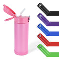 Small Pack 6pcs/ctn RTS Powder Coated 12oz Tumbler Stainless Steel School Kid Bounce Sippy Water Bottle Thermal Flask