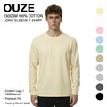 Long Sleeve Shirts 230g Cotton Loose Round Neck Long Sleeve T-shirt for Men and Women Spring Shirts