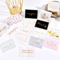 Custom Bulk Thank You Cards - Rectangle Purchase Thank You Card with Gold Foil Remember Card for Business
