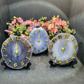 New Product New Arrival High Quality Crystals Agate Clock With Stand for Decoration