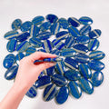 Hongzhuo Hot Selling Natural Spiritual Healing Crystal Crafts Lapis Lazuli Oval Palm Stone for Souvenir
