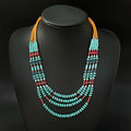Fashion Ethnic Exaggeration Women Jewelry Statement Bib Choker Necklace Handmade Beaded Necklace