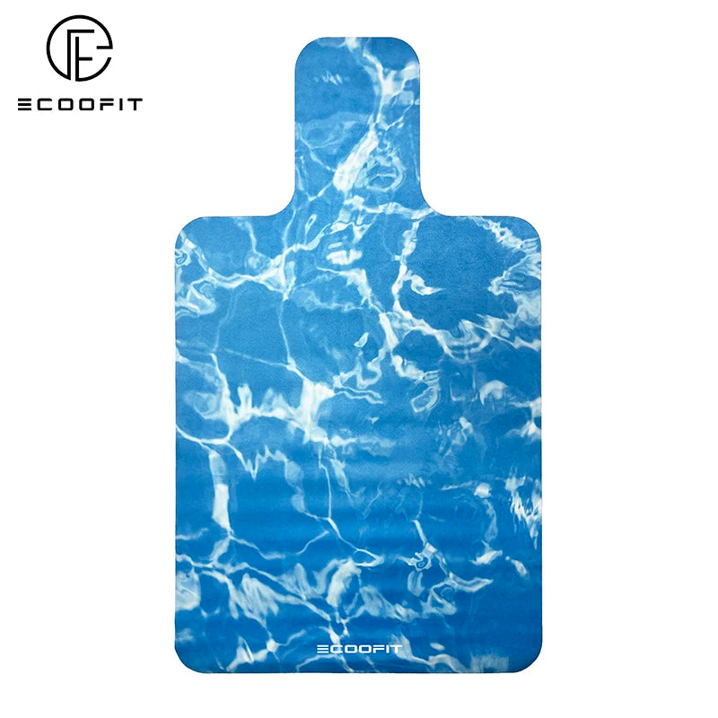 Ecoofit Nature Rubber Sea Wave Aqua Custom Print Logo Eco-Friendly Nonslip Pilates Reformer Mat