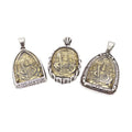 High Quality Buddha Pendant Wholesale Handmade Stainless Steel Lucky Amitabha Buddha Pendant Necklace