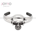 Vintage Punk Style Stainless Steel Skull Biker Tribal Men's Cuff Bracelet Religious Jewelry for Anniversary MegaBDM