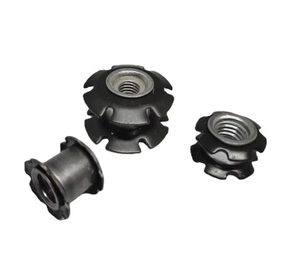 Double Layers Fitting Star Nuts Spring Threaded Tube Connector Sunflower Star Nut for Mountain Road Bike