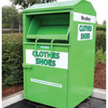 Wholesale Outdoor Large Steel Old Clothes and Shoes Donation Drop off Bin Charity Donation Box Metal Used Clothing Recycling Bin