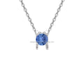 Pretty Engagement Gift Jewelry 18K Au750 Solid Gold Necklaces Gemstone Sapphire Necklaces Yellow Gold Fine Jewelry for Women