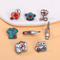 Wholesale Medical Items Collection Enamel Brooch Ambulance Syringe Stethoscope Badge Lapel Pin for Doctors Children's Engagement