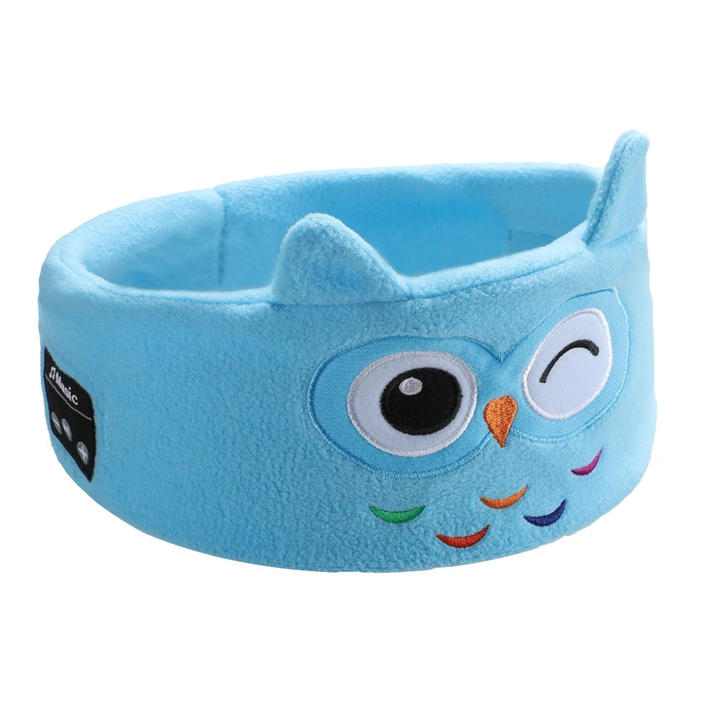 Best Design Cute Cartoon Wireless Kids Sleeping Headphones for Kids Super Soft Fleece Headband High Quality Headphones for Kids