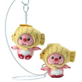Design Cartoon Stuffed Animal Toy Cute Beaver Taiyaki Doll Birthday Gift Kawaii pink Beaver Plush Keychain Toy Bag Charm Pendant