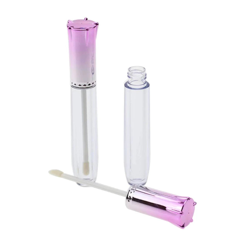 2026 Luxury Royal Crown Lip Gloss Tube Packaging Top Cap Empty Holographic Sparkly Containers for Cosmetics for Lipstick
