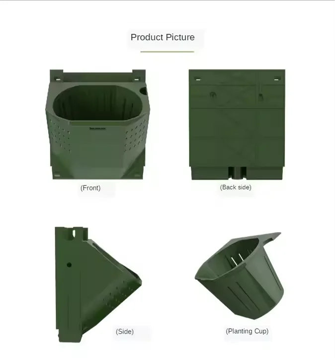 Vertical Plant Flower Pot Mini Ecological Living Wall System Vertical Garden Indoor Wallgarden for Flowers Vegetables and Herb