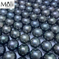 Big Size 12-14mm Black Green Peacock Tahiti Nice Luster Round Seawater Natural Genuine String Pearl for Necklace