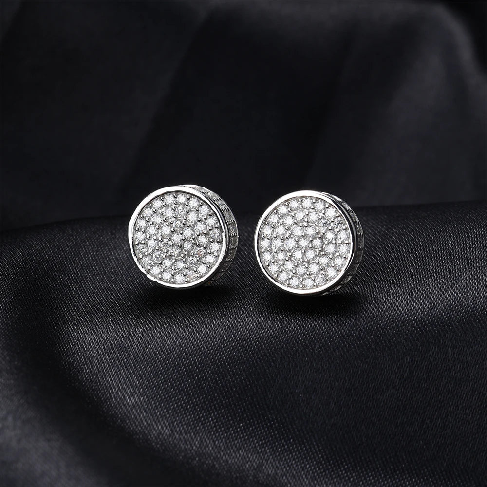 De Hot Selling Pass Diamond Tester Fine Jewelry 925 Sterling Silver 10mm Princess Cut IGI Certified Moissanite Stud Earrings