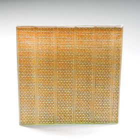 Decorative Metal Polished Wired Multi Mesh Laminated Security Glass for Hotel Partition Screen