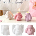 Plaster Easter Bunny Scented Candle Cup Silicone Mold DIY Bunny Flower Pot Mold Home Decor