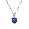 925 Sterling Silver Customized Color OEM Birthstone 12 Colors CZ Zircon Pendant With Cross Chain Necklace
