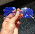 Wholesale LiER IA342AWL Custom Logo Fashionable Rectangle Optical Frames Diamond Face Men Women Comfortable Silicone Pad Blue
