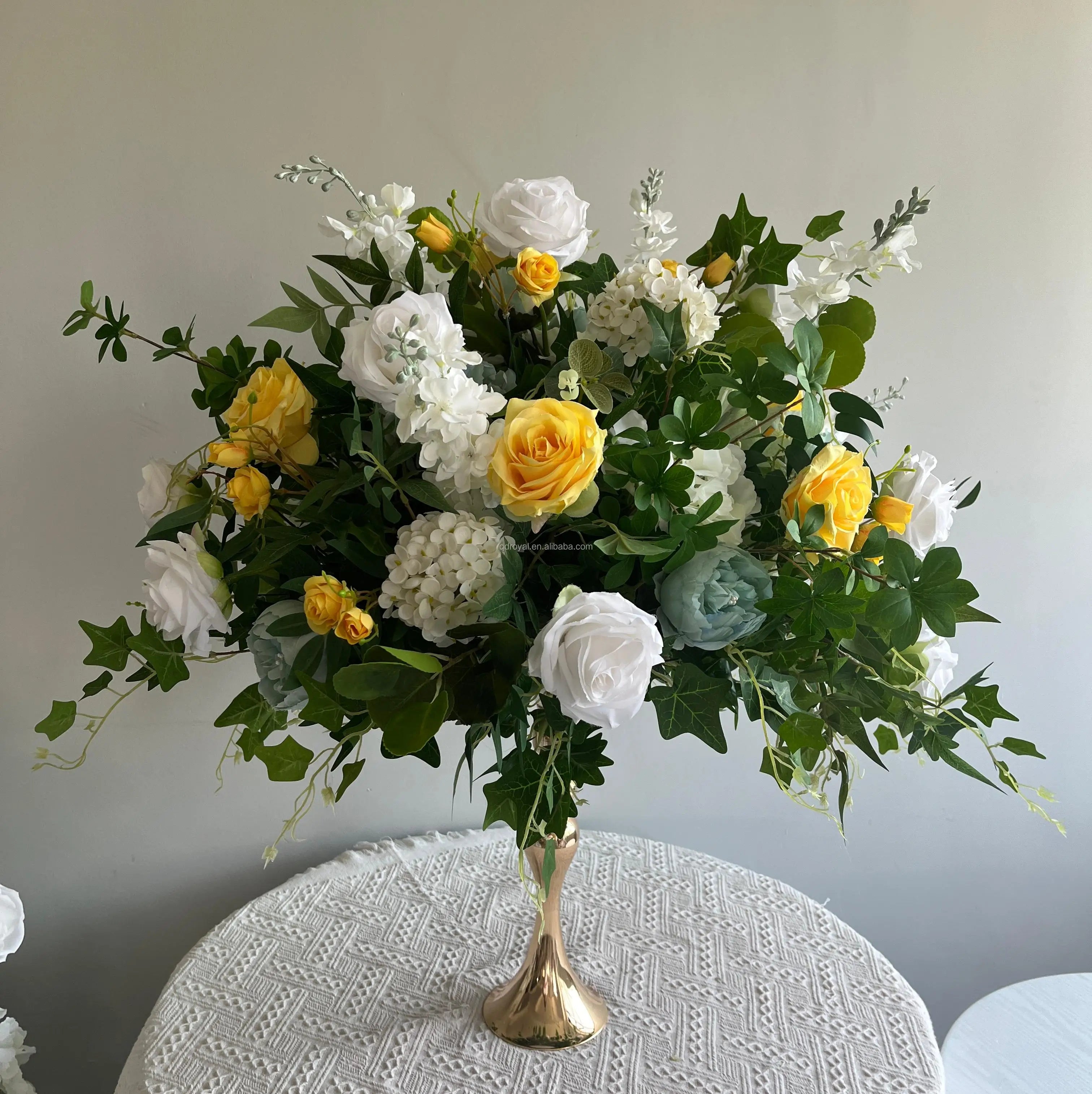 Green Peony Artificial Flower Ball Wedding Hall Decoration with Silk Wedding Supplies Valentine's Day Stem Parts