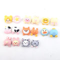 Eco-Friendly Resin Cartoon Cow Cat Fox Bunny Girl Flat Back Cabochon Slime Filler for Kids DIY Mobile Phone Decoration Craft