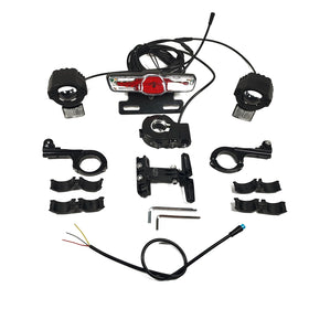 Waterproof Cable Ebike Light Kit Sets 9W Headlights Horn Rear Turn Signals Brake Running License Plate Lights Customized Version