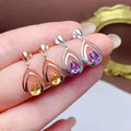 Factory Supply 925 Sterling Silver Natural Crystal Classic Vintage Fashion Fine Jewelry Drop Earrings Set Gift Wholesale Girls