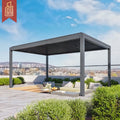 Gazebo Outdoor Pergola with Furniture Electric Retractable Pergola Aluminum
