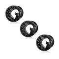 Wholesales 6-16mm Black Cat Moon Stainless Steel Ear Tunnels Plugs Double Flare Earrings Gauges Stretcher Kit Trendy Wedding