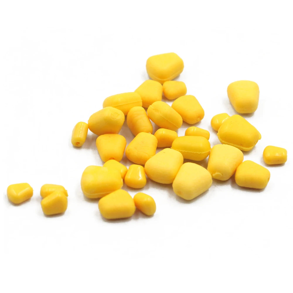 Selco 0.6cm 0.8cm 1.0cm PVC Soft Lure Plastic Artifical Bait Carp Fishing Tackle Baits Yellow Corn for Fishing Lure