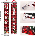 Light Front Porch Red Sign Xmas Decorations Welcome Joy Christmas Door Hanging Banner Flag Merry Christmas Banners