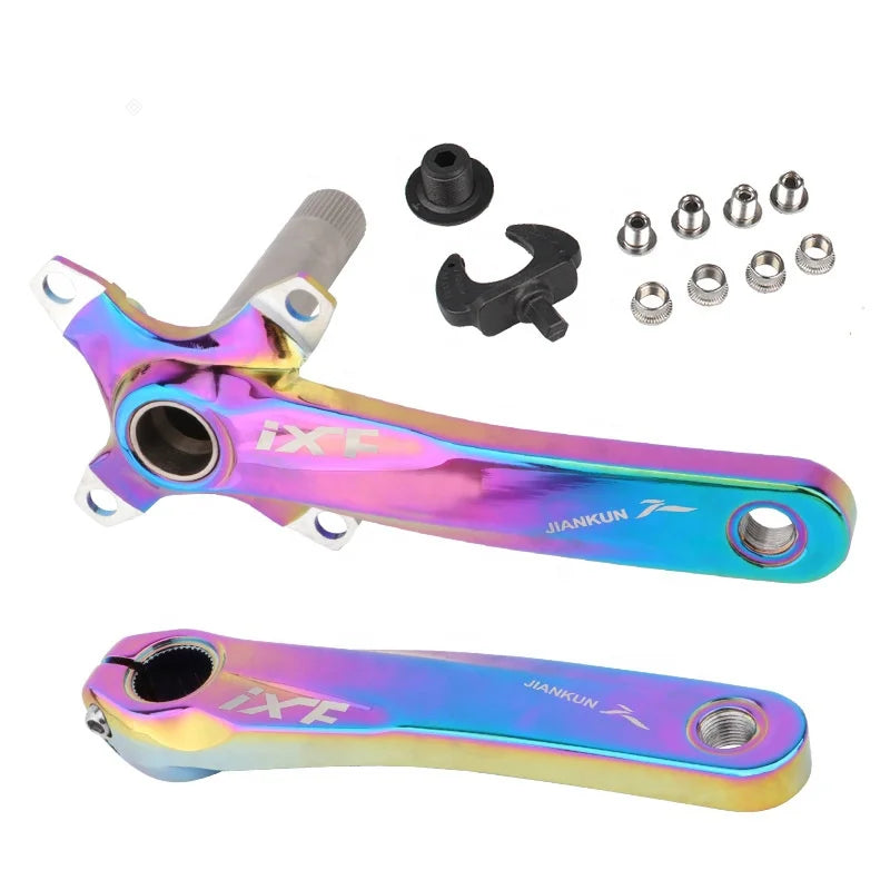 Bike Crankset 170mm 104 BCD Aluminum Alloy with Chain Ring Bolts for Mountain BMX Road Bicycles & Cruisers