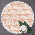 2022 New Rainbow Hot Sale Custom Print Circle Sandfree Microfiber Printed Round Beach Towel for Swim