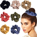 Songmei 20pcs Custom Logo Corduroy Hair Scrunchies for Women 7 Colors 5-7 Days Delivery Party Style Accessories OEM/ODM