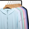 Sun-protective Clothing Outdoor Thin Breathable Quick Dry Hydrophobic Clothes UPF50+ Black Hooded Rash Guard