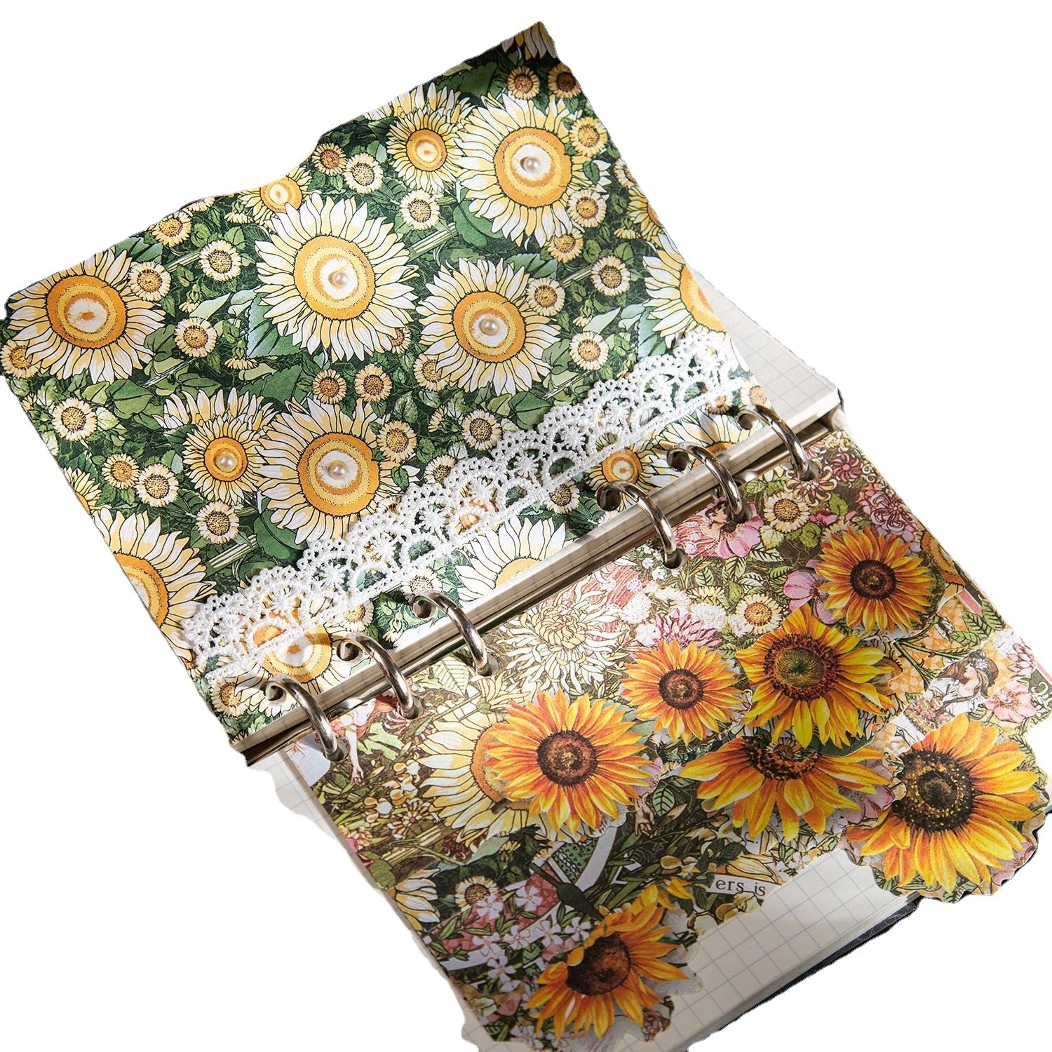 20 Pieces/Pack Material Paper All Things Live Flower Series Special-Shaped Landscape Journal Decorative Source Material 6 Models