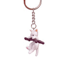 Cute Animal Cat Keychain Naughty Cat With Branch Play Pendant Key Rings Women Bag Keys Hanging