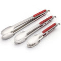 Stainless Steel Kitchen Tongs Non-Stick Food Tongs With Silicone Tips and Stand for BBQGrill or Household Cooking