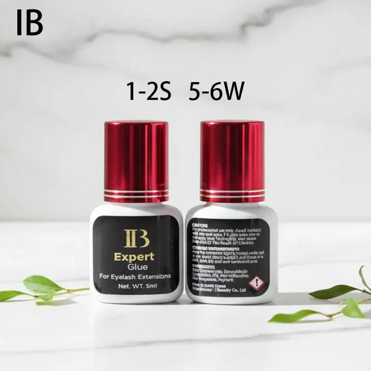 Korean Professional Black Permanent Eyelash Glue Adhesive Liquid Alcohol Free Waterproof Latex-Free 5ml 1-2 Seconds Dry Time 5-6