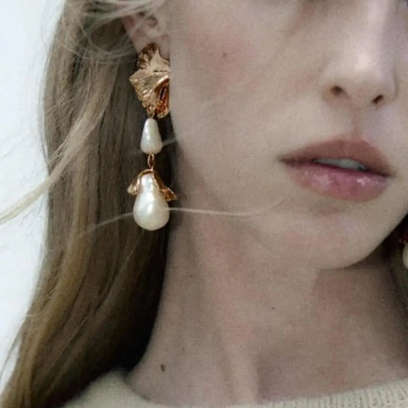 Wholesale Fashion Jewelry Trendy High-quality Women Pearl Earrings for Women Designer Baroque Irregular Dangle Drop Earrings