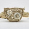 New Design Fashion Women Outdoor Handmade Paper Straw Woven Bag Fanny Pack Beach Bag Summer Straw Waist Belt Bag