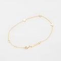 Trendy Wholesale Jewelry 18k Gold 925 Sterling Silver CZ Heart Link bracelet